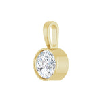 Diamond Bezel-Set Solitaire Pendant in 14K Gold - 14K Yellow Gold