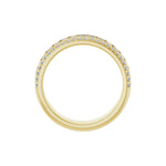Diamond Channel-Set Accented Anniversary Band in 14K Gold - 14K Yellow Gold