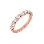 Diamond Channel-Set Anniversary Band in 14K Gold or Platinum - 14K Rose Gold