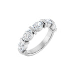 Diamond Channel-Set Anniversary Band in 14K Gold or Platinum - 14K White Gold