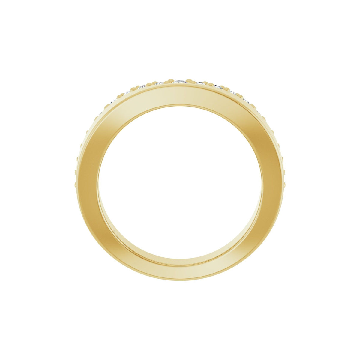 Diamond Contour Band in 14K Gold, 1/5 to 1/4 CT TW - 14K Yellow Gold