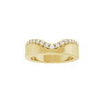 Diamond Contour Band in 14K Gold, 1/5 to 1/4 CT TW - 14K Yellow Gold