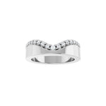 Diamond Contour Band in 14K Gold, 1/5 to 1/4 CT TW - 14K White Gold