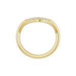 Diamond Contour Band in 14K Gold, 1/6 CT TW - 14K Yellow Gold
