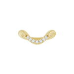 Diamond Contour Band in 14K Gold, 1/6 CT TW - 14K Yellow Gold
