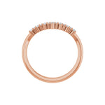 Diamond Contour Band in 14K Gold, 1/8 CT TW - 14K Rose Gold