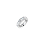 Diamond Eternity Band in 14K Gold, Emerald Diamonds - 14K White Gold