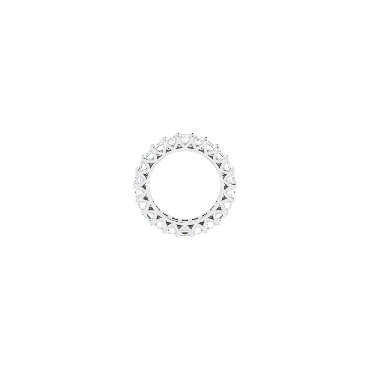 Diamond Eternity Band in 14K Gold, Emerald Diamonds - 14K White Gold