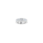 Diamond Eternity Band in 14K Gold, Emerald Diamonds - 14K White Gold
