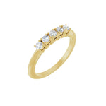 Diamond Five-Stone Anniversary Band in 14K Gold - 14K Yellow Gold