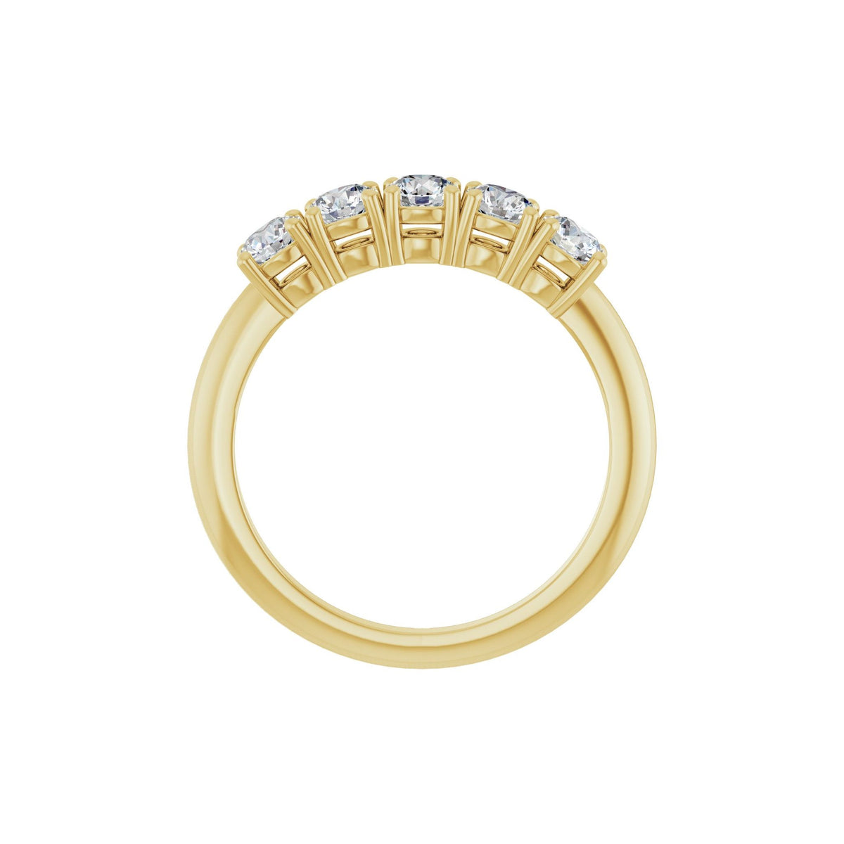 Diamond Five-Stone Anniversary Band in 14K Gold - 14K Yellow Gold