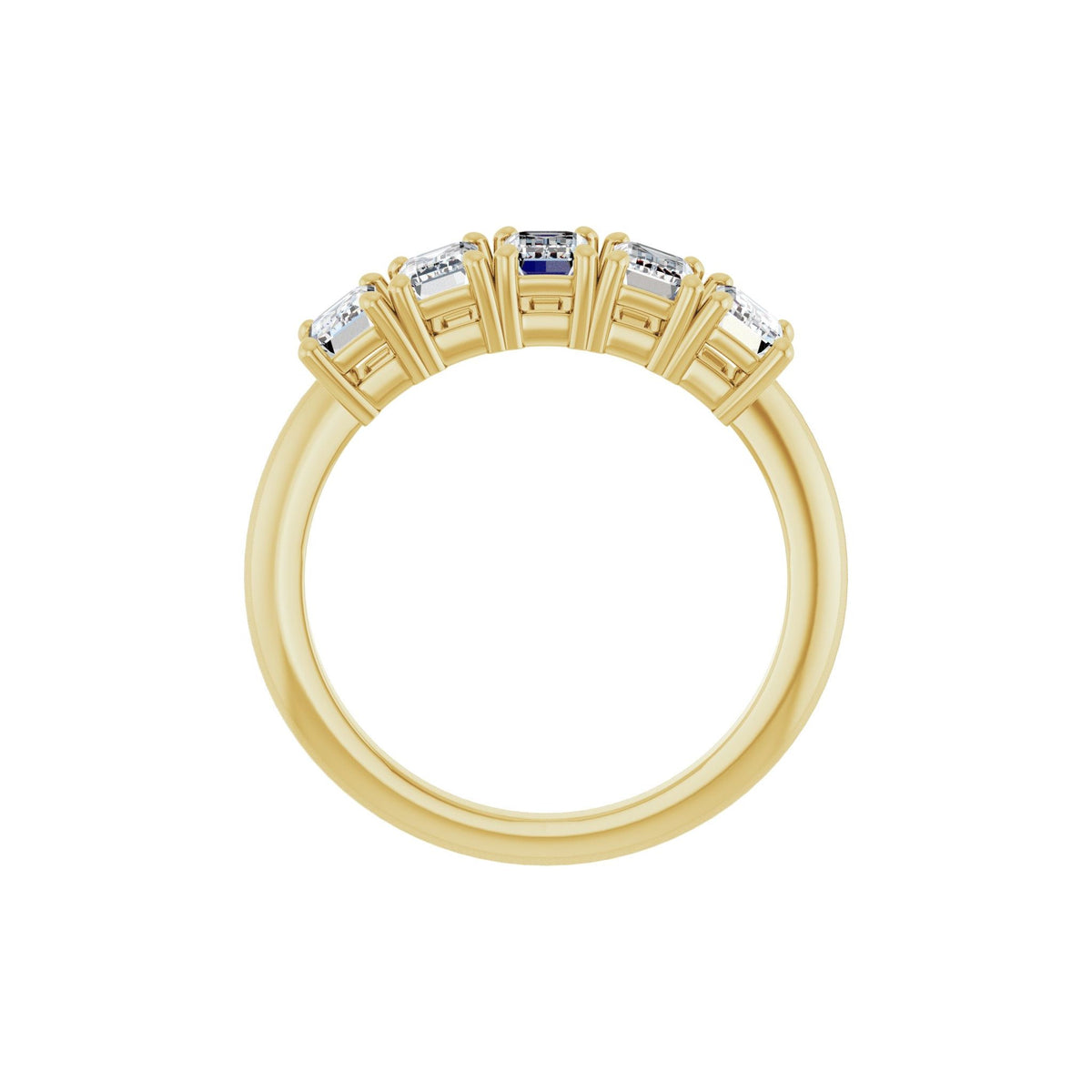 Diamond Five-Stone Anniversary Band in 14K Gold - 14K Yellow Gold