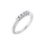 Diamond Five-Stone Anniversary Band in 14K Gold - 14K White Gold