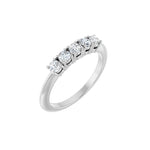 Diamond Five-Stone Anniversary Band in 14K Gold - 14K White Gold