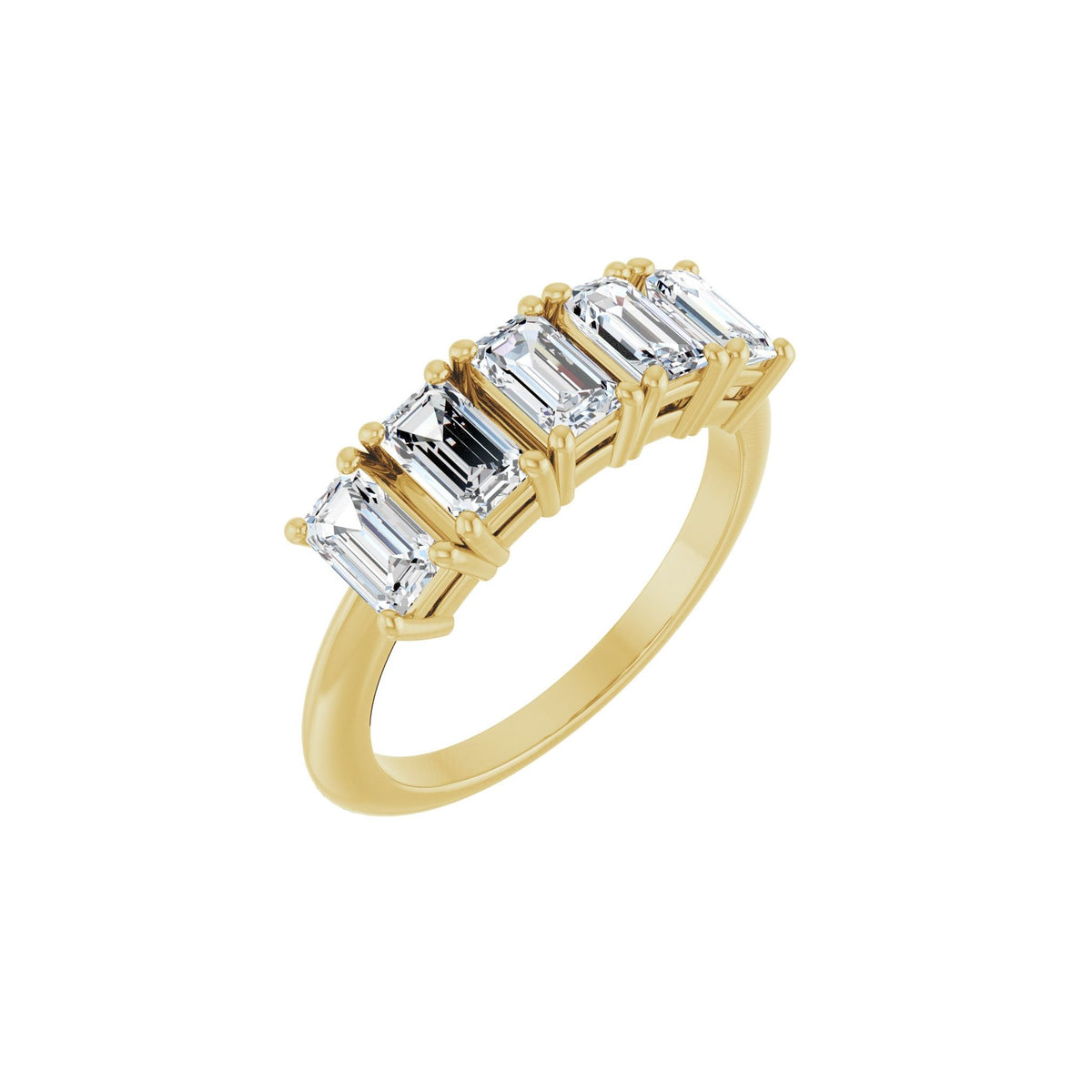 Diamond Five-Stone Anniversary Band in 14K Gold - 14K Yellow Gold
