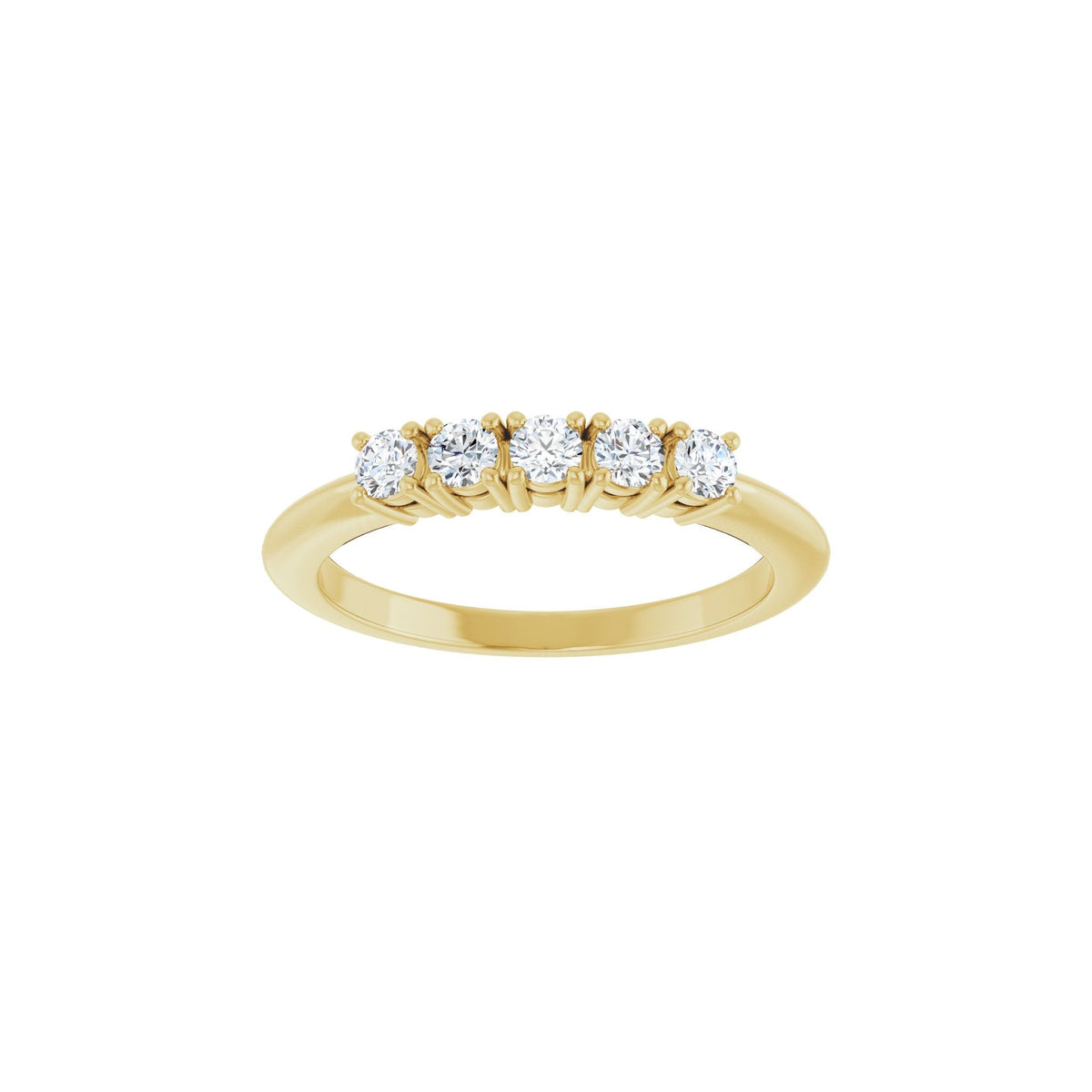 Diamond Five-Stone Anniversary Band in 14K Gold - 14K Yellow Gold