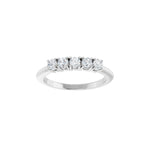 Diamond Five-Stone Anniversary Band in 14K Gold - 14K White Gold