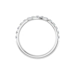 Diamond French-Set Contour Band in 14K Gold - 14K White Gold