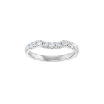 Diamond French-Set Contour Band in 14K Gold - 14K White Gold