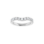 Diamond French-Set Contour Band in 14K Gold - 14K White Gold