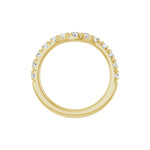 Diamond French-Set Contour Band in 14K Gold - 14K Yellow Gold
