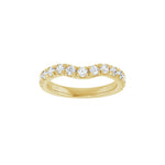 Diamond French-Set Contour Band in 14K Gold - 14K Yellow Gold