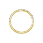 Diamond French-Set Contour Band in 14K Gold - 14K Yellow Gold