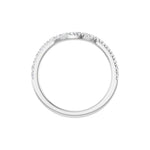 Diamond French-Set Contour Band in 14K Gold - 14K White Gold