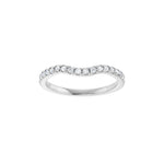 Diamond French-Set Contour Band in 14K Gold - 14K White Gold