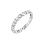Diamond French-Set Eternity Band in 14K Gold or Platinum - 14K White Gold