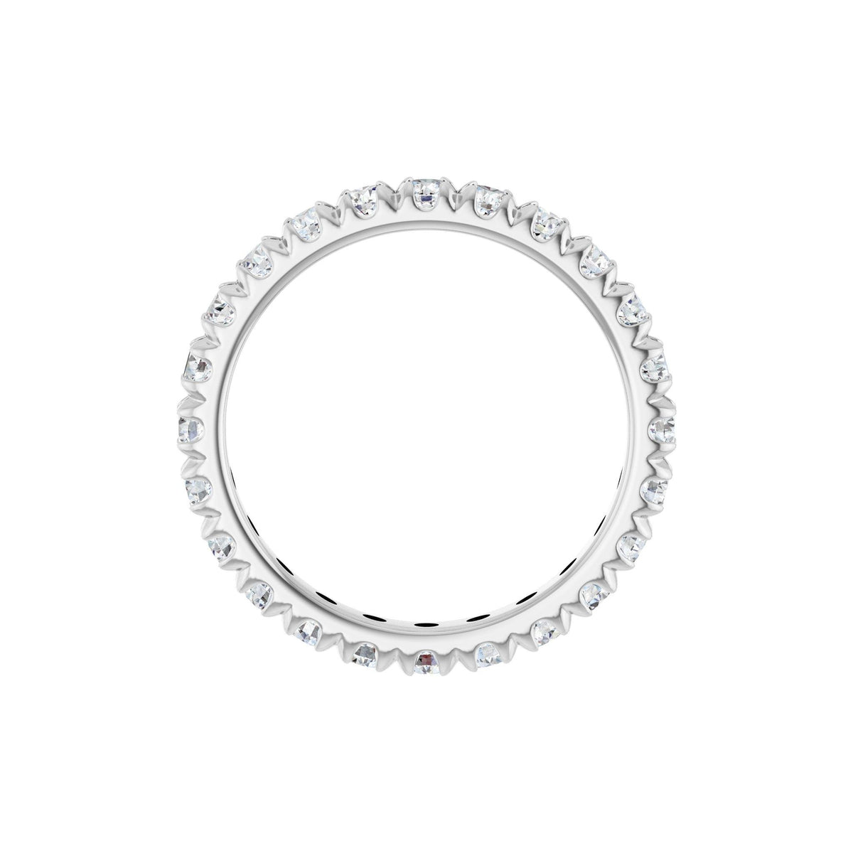 Diamond French-Set Eternity Band in 14K Gold or Platinum - Platinum