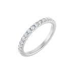 Diamond French-Set Eternity Band in 14K Gold or Platinum - 14K White Gold