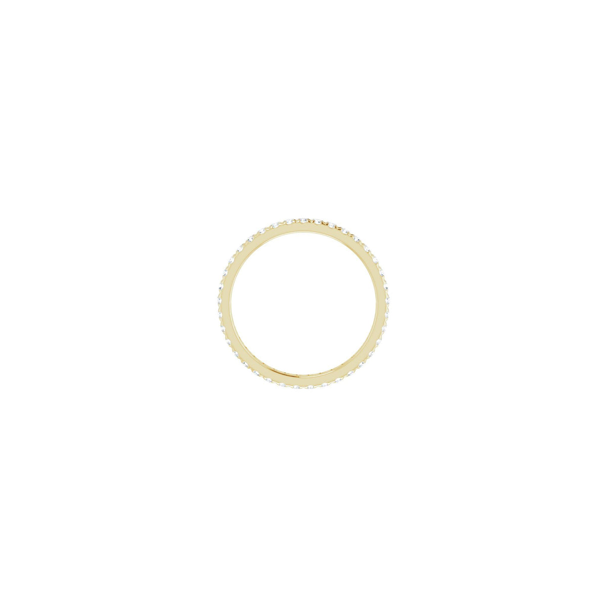 Diamond French-Set Eternity Band in 14K Gold or Platinum - 14K Yellow Gold