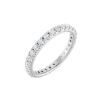 Diamond French-Set Eternity Band in 14K Gold or Platinum - 14K White Gold
