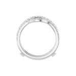 Diamond French-Set Ring Guard in 14K Gold - 14K White Gold