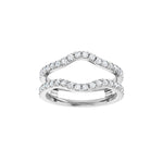 Diamond French-Set Ring Guard in 14K Gold - 14K White Gold