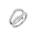 Diamond French-Set Ring Guard in 14K Gold - 14K White Gold