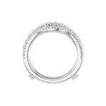 Diamond French-Set Ring Guard in 14K Gold - 14K White Gold