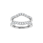 Diamond French-Set Ring Guard in 14K Gold - 14K White Gold
