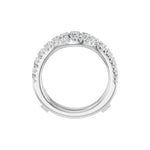 Diamond French-Set Ring Guard in 14K Gold - 14K White Gold