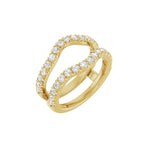 Diamond French-Set Ring Guard in 14K Gold - 14K Yellow Gold