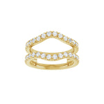 Diamond French-Set Ring Guard in 14K Gold - 14K Yellow Gold