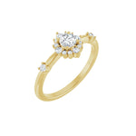 Diamond Halo-Style Ring in 14K Gold - 14K Yellow Gold