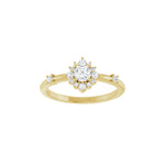 Diamond Halo-Style Ring in 14K Gold - 14K Yellow Gold