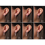 Diamond Inside-Outside Hoop Earrings in 14K Gold, Round Diamonds - 14K Yellow Gold