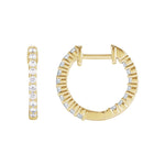 Diamond Inside-Outside Hoop Earrings in 14K Gold - 14K Yellow Gold