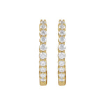 Diamond Inside-Outside Hoop Earrings in 14K Gold - 14K Yellow Gold