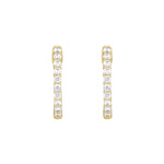 Diamond Inside-Outside Hoop Earrings in 14K Gold - 14K Yellow Gold