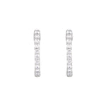 Diamond Inside-Outside Hoop Earrings in 14K Gold - 14K White Gold