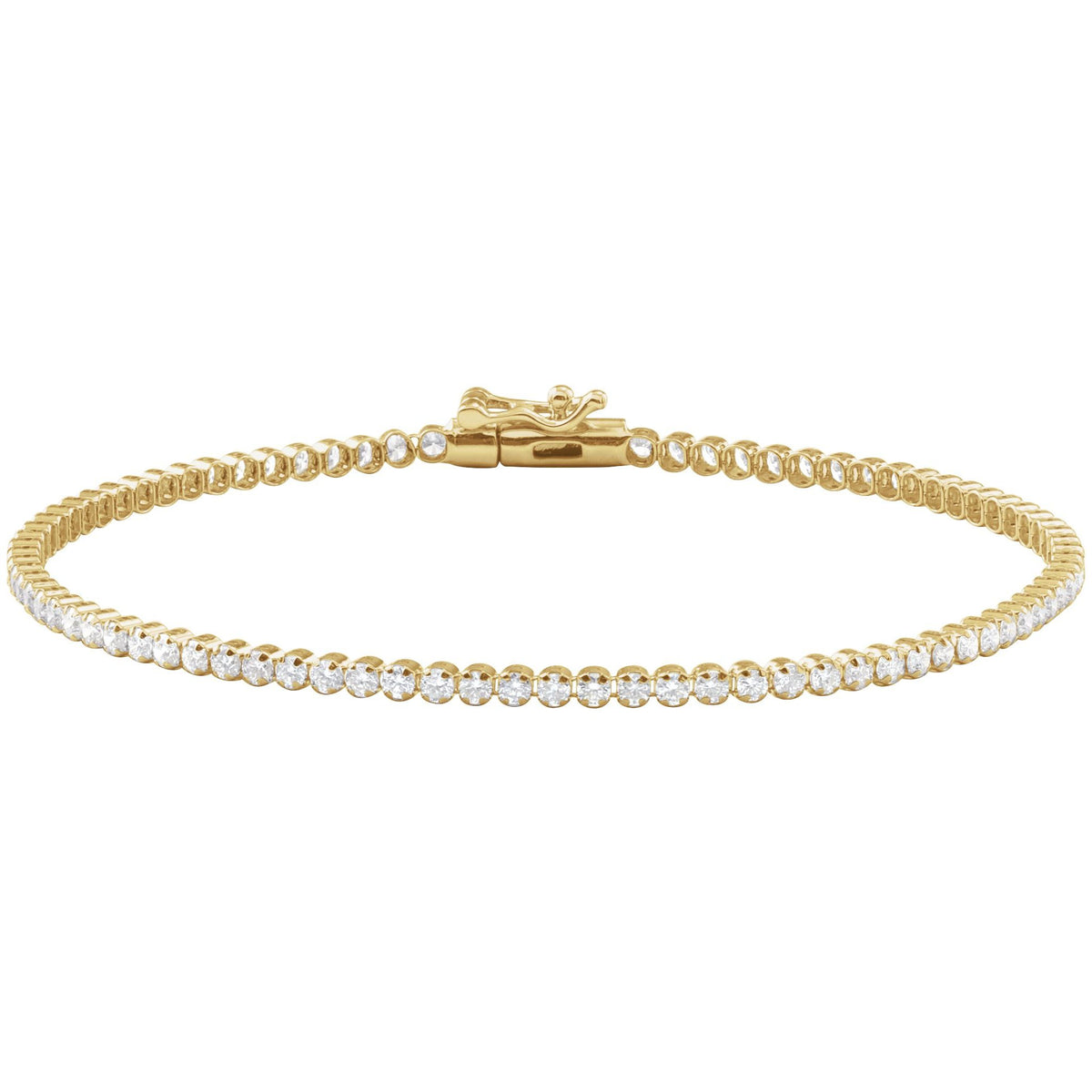 Diamond Lightweight Line Tennis Bracelet in 14K Gold - 14K Yellow Gold